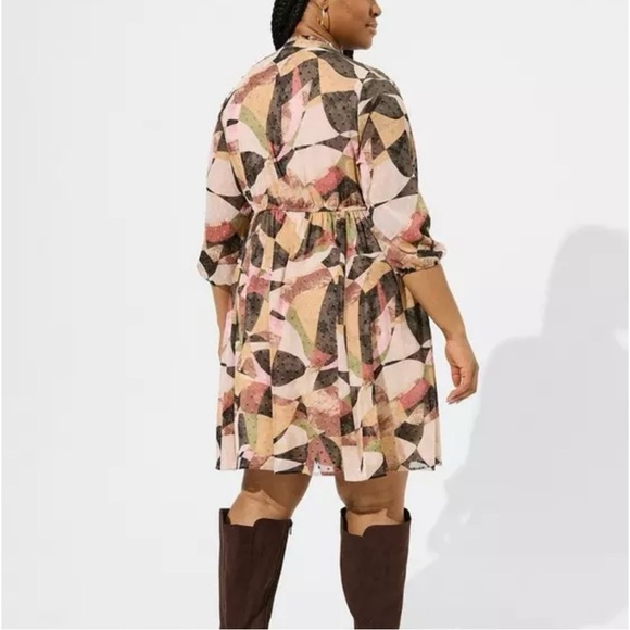 Torrid Mini Clip Dot Front Keyhole Dress Women’s Plus Size 2 - Picture 2 of 11